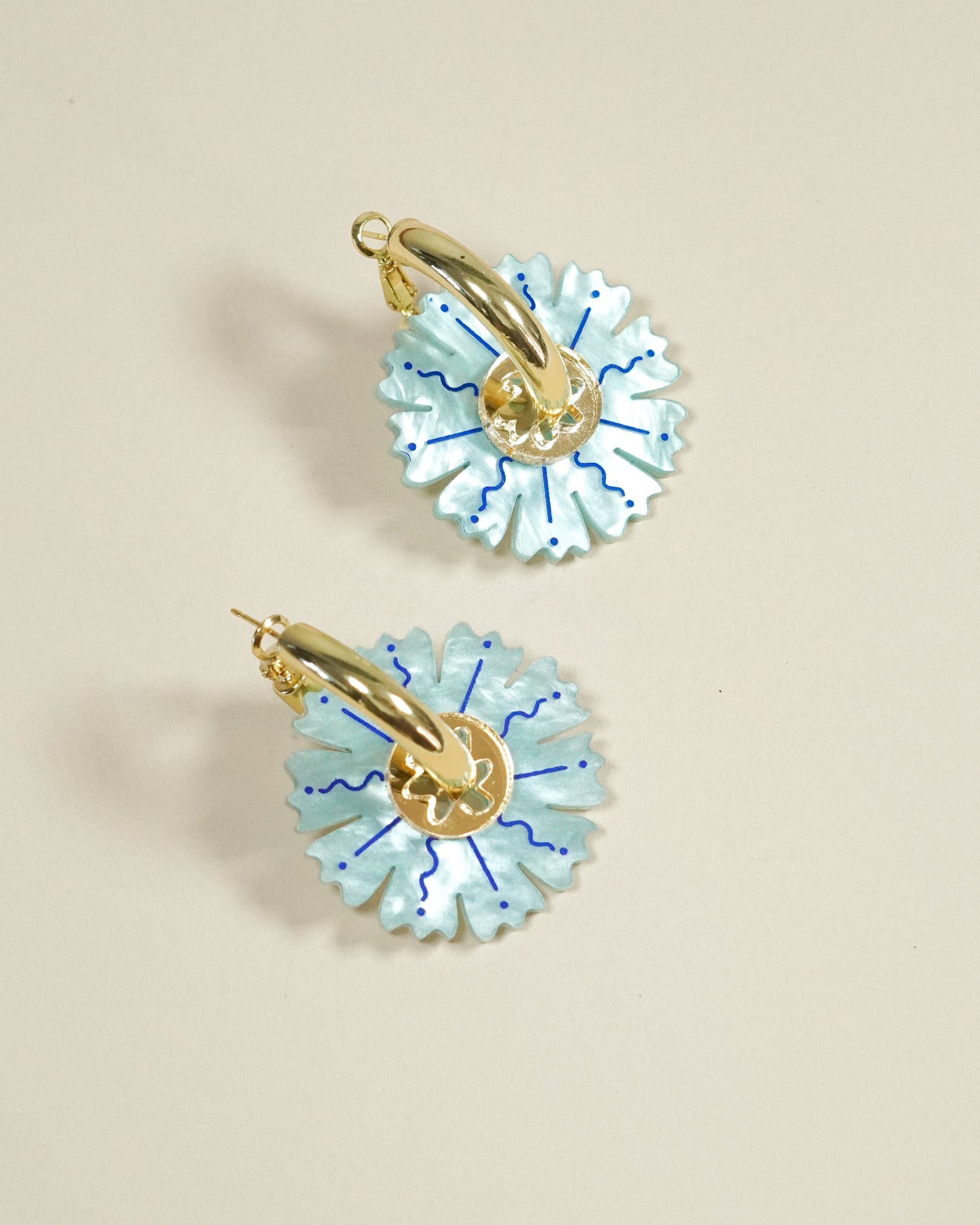 Petal ~ Gold Thick Hoops