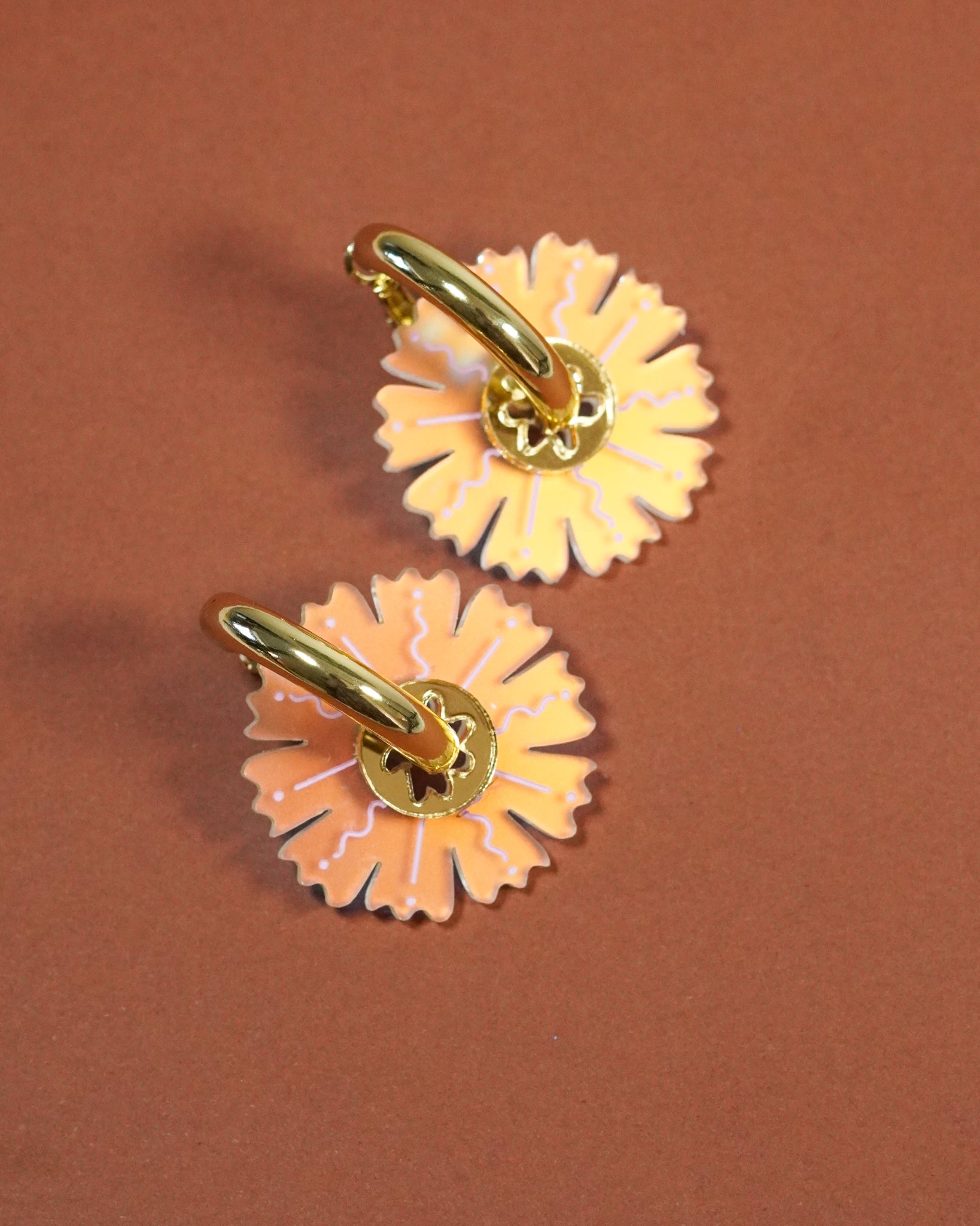 Petal ~ Gold Thick Hoops