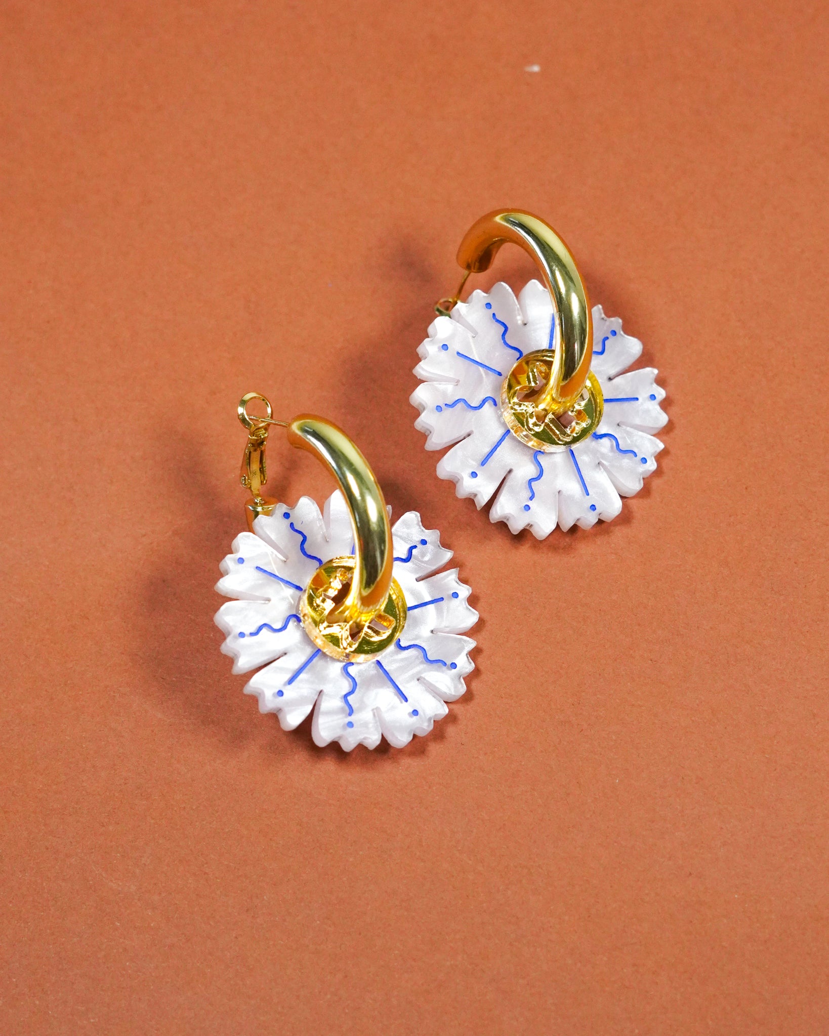 Petal ~ Gold Thick Hoops