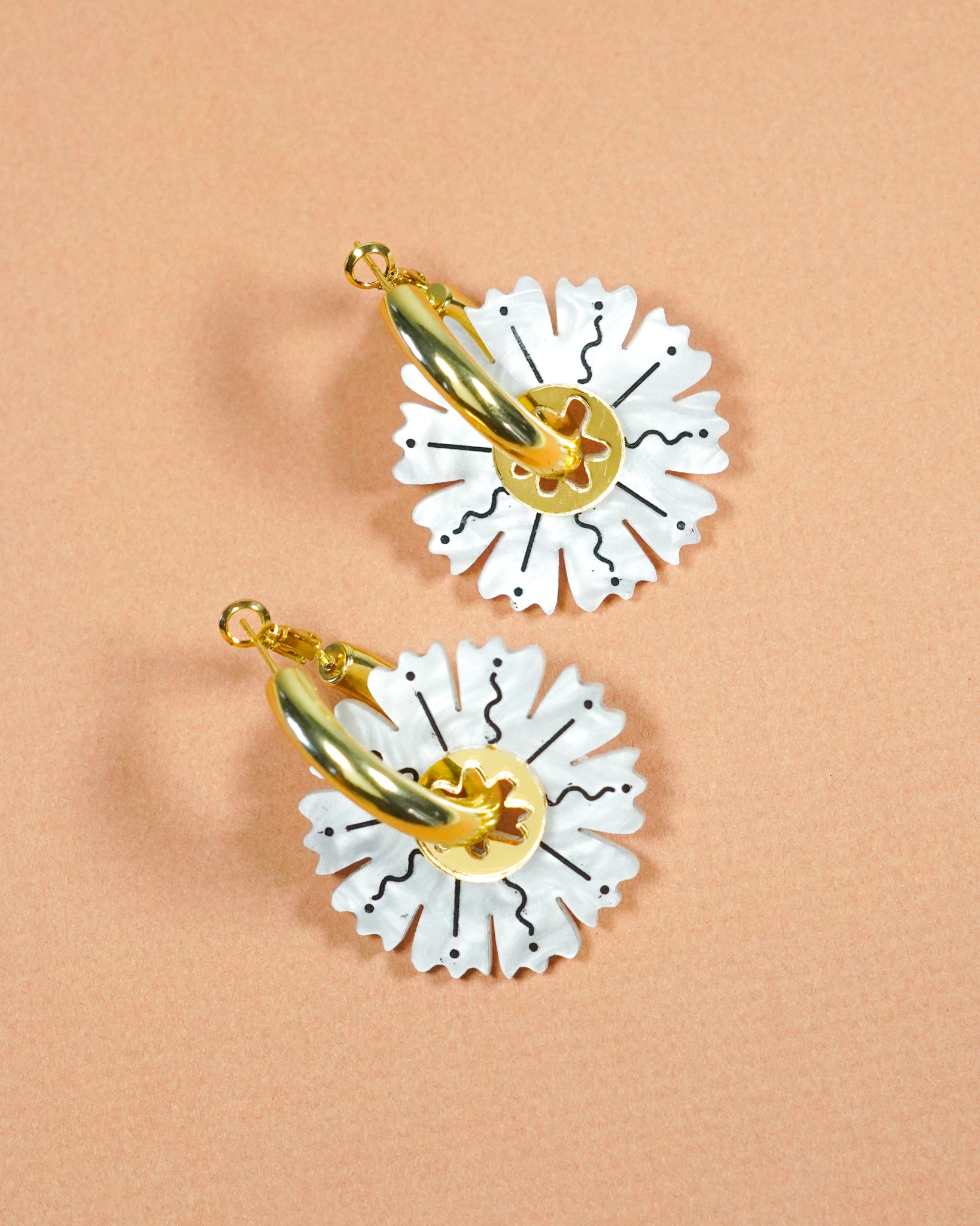 Petal ~ Gold Thick Hoops