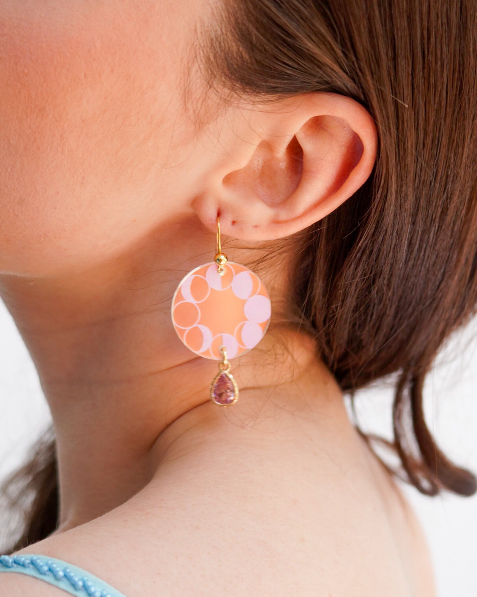 Moon Cycle Dangle ~ Pink