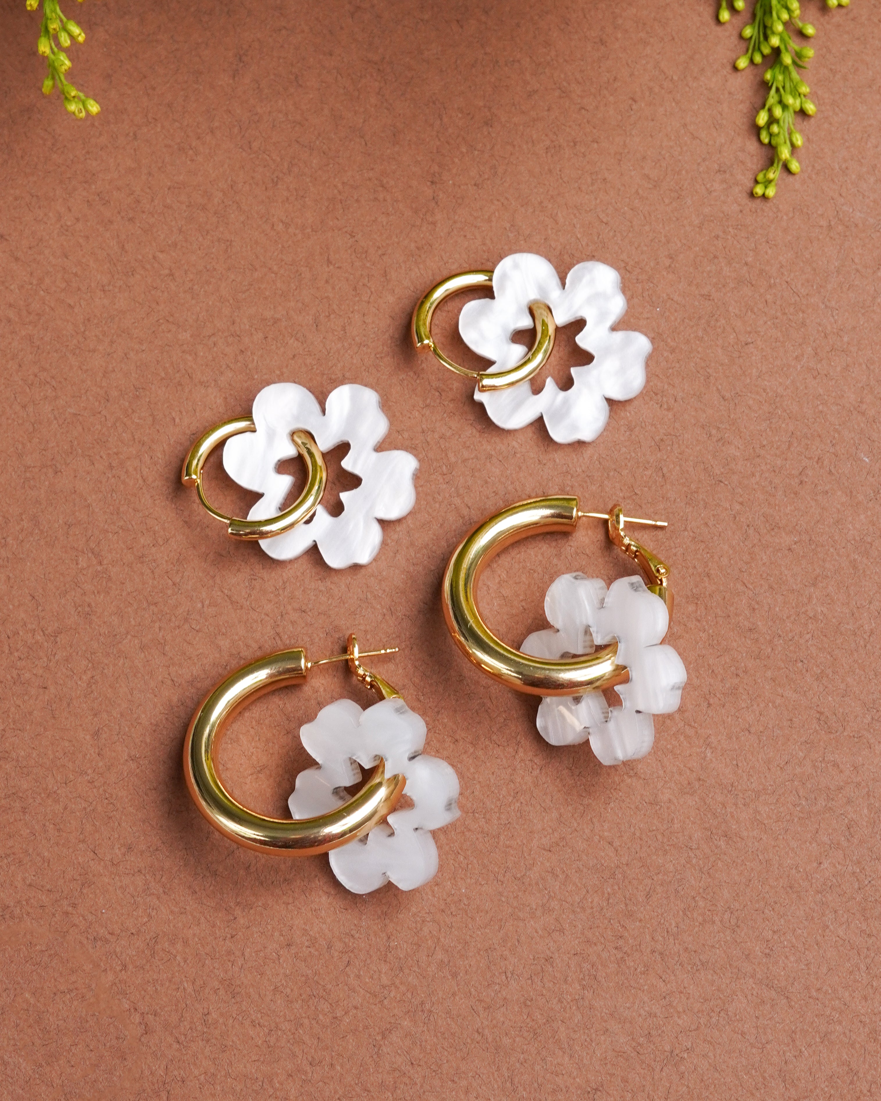 Daisy Hoops & Sleepers